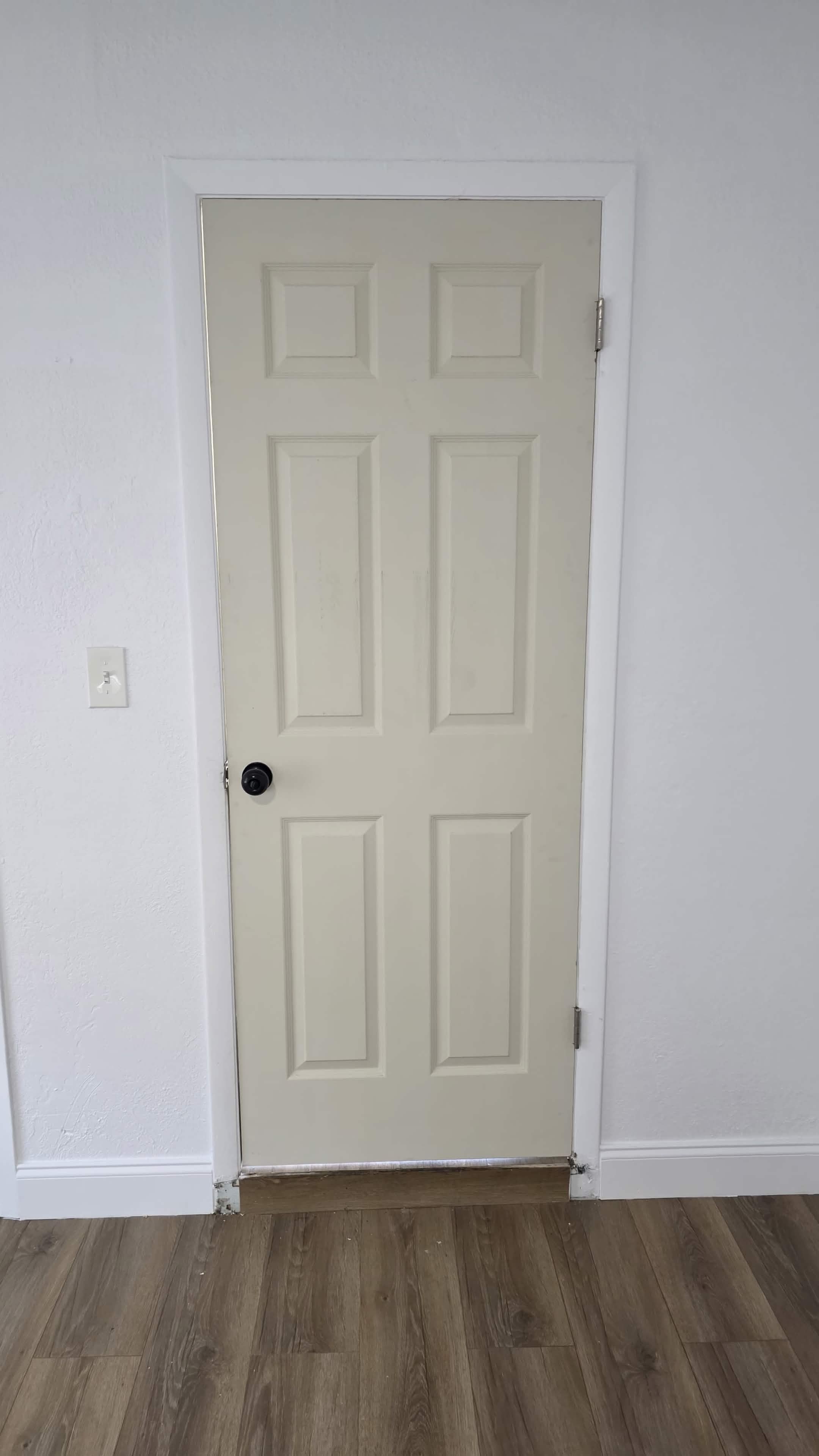 Installed interior door